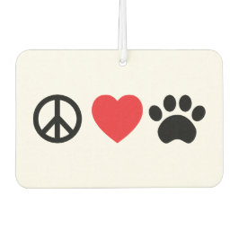 Ambientador Peace Love Paw Car Air Freshener