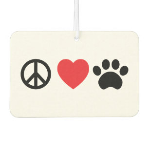 Ambientador Peace Love Paw Car Air Freshener