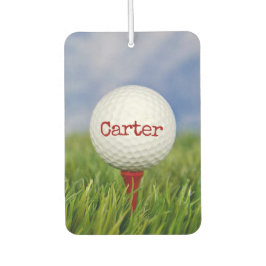 Ambientador Pelota De Golf En El Tee Con Nombre