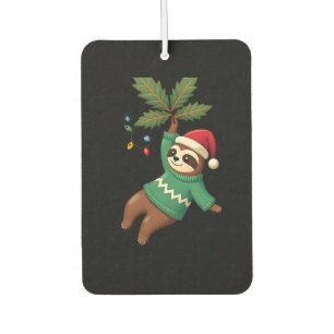 Ambientador Perezoso de Navidad Gorro de Santa Cute - Árbol L