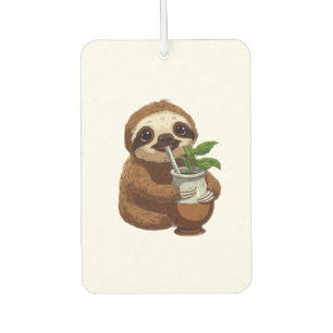 Ambientador Perezoso Lindo Bebiendo Yerba Mate � Adorable Kawa