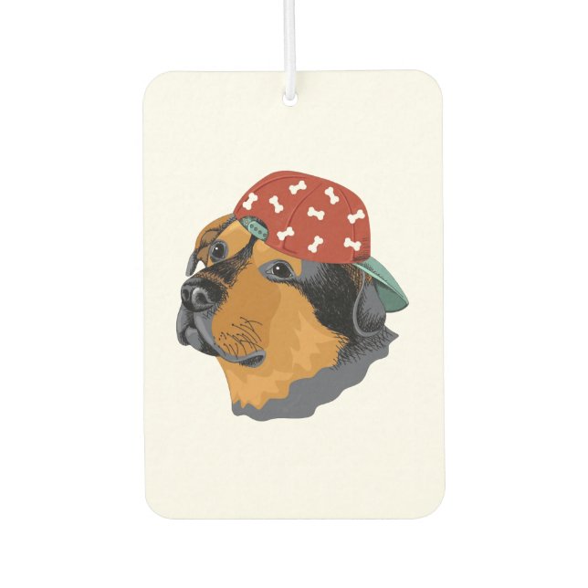 Ambientador Perro con tapón rojo (Anverso)