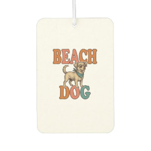 Ambientador Perro de Playa Grabado Vintage Diseño Gráfico_1