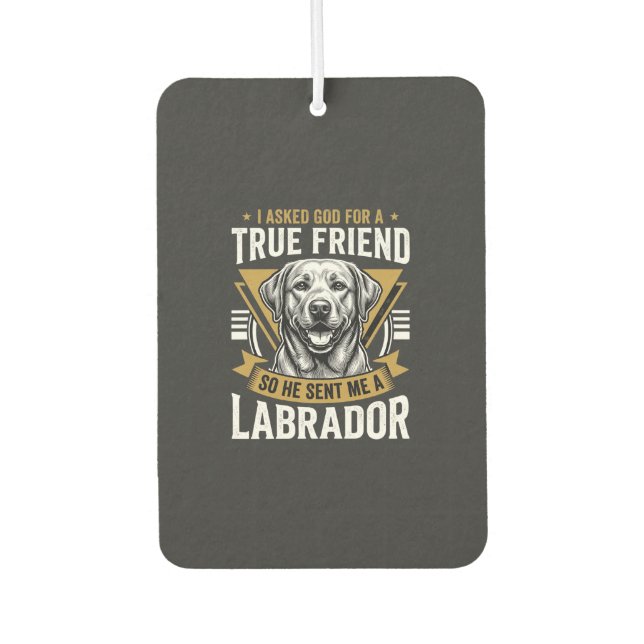 Ambientador Perro Labrador amigo verdadero (Anverso)