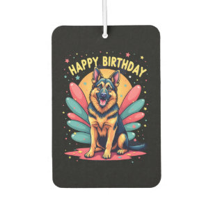 Ambientador Perro Pastor Alemán Feliz Cumpleaños Fiesta Shep R