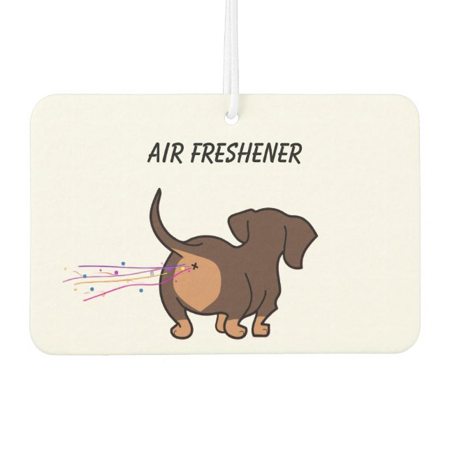 Ambientador Perro salchicha que se tira un pedo (Anverso)