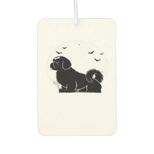 Ambientador Perro Shih Tzu � Silueta de Luna de Halloween Clás