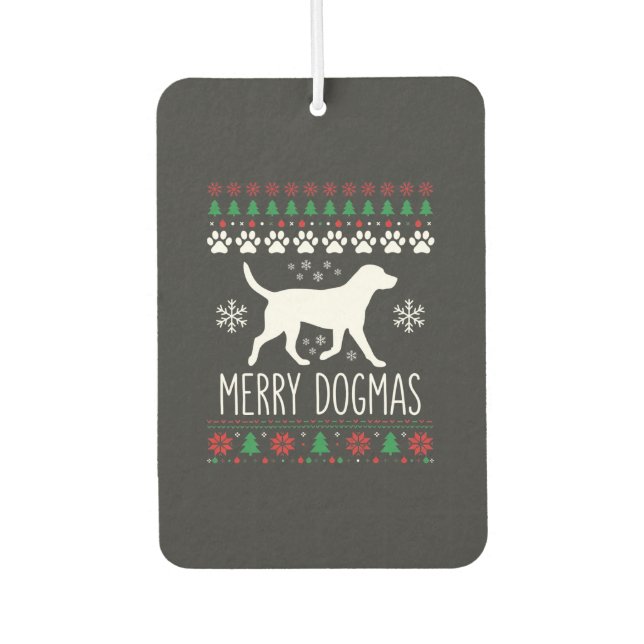 Ambientador Perro Vector de Navidad de Dogmas Alegres (Anverso)