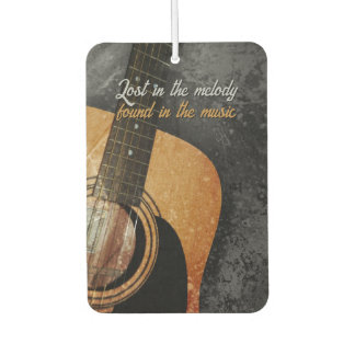 Ambientador Personalizable de guitarra acústica gris