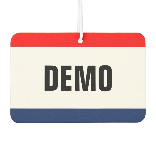 Ambientador Personalizable de promoción de la DEMO del concesi (Anverso)