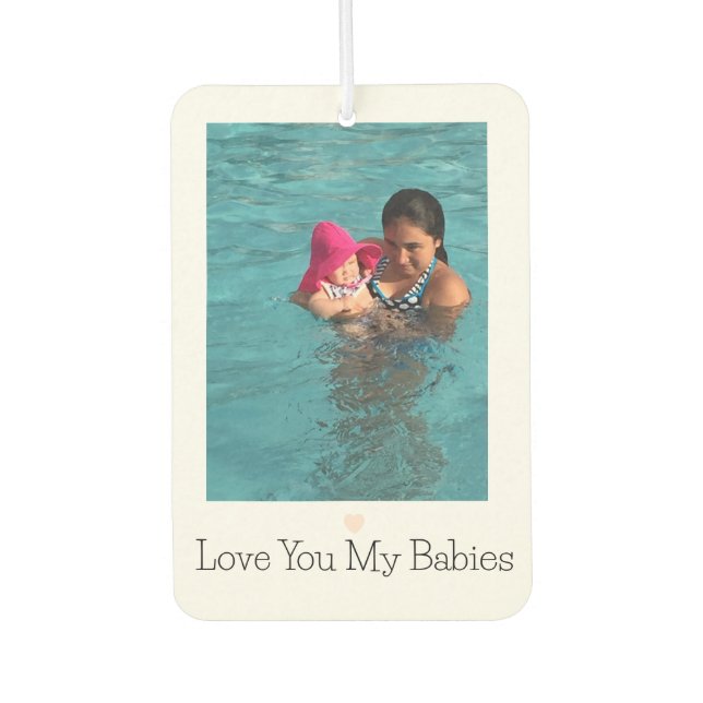 Ambientador Personalizado 2 Foto Niños Nombre de familia (Anverso)