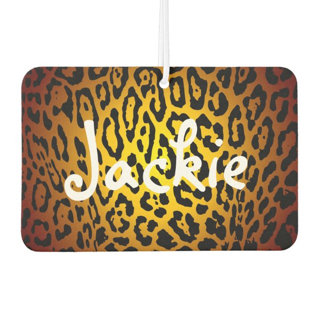 Ambientador Personalizado Air Freshener - Leopard Gold (Anverso)