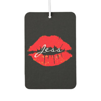 Ambientador Personalizado Air Freshener - Lips de Beso Nombre