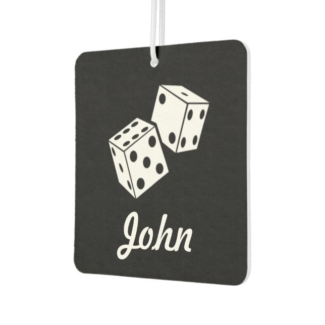 Ambientador Personalizado Air Freshener - Nombre de dados (Izquierda)