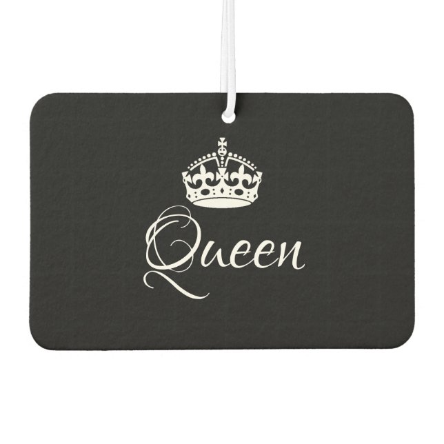 Ambientador Personalizado Air Freshener - Reina Corona Negra (Anverso)