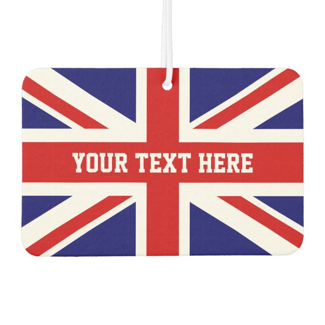Ambientador Personalizado British Union Jack bandera coche pro (Anverso)