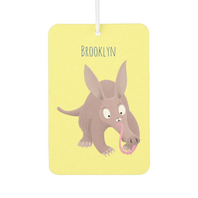 Ambientador Personalizado de aardvark gracioso (Anverso)