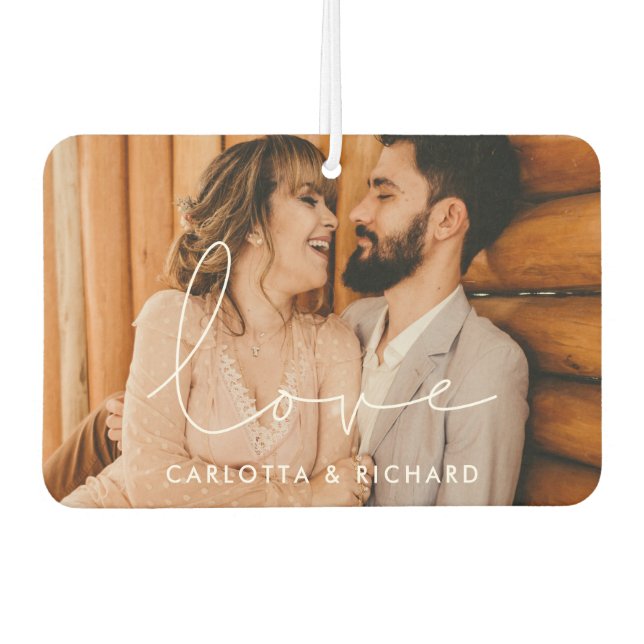 Ambientador Personalizado de amor foto de pareja Air Freshener (Anverso)
