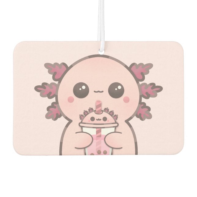 Ambientador Personalizado de Cute Kawaii Axolotl (Anverso)