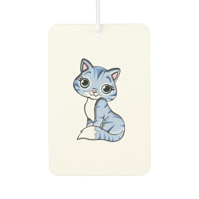 Ambientador Personalizado de gato azul (Anverso)