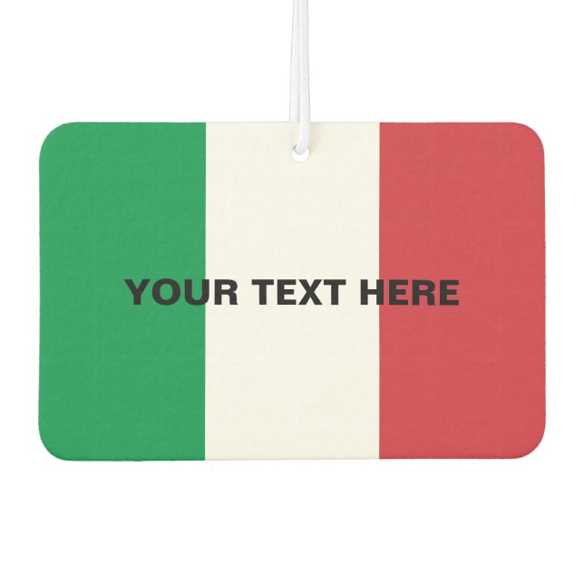 Ambientador Personalizado de la bandera italiana del coche del (Anverso)