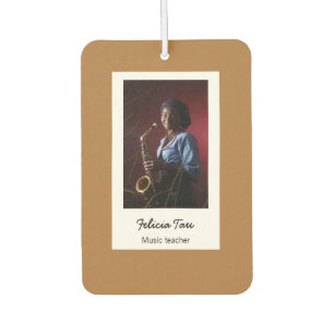 Ambientador Personalizado de música fotográfica marrón