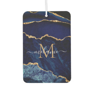 Ambientador Personalizado de oro azul de la marina Nombre de l