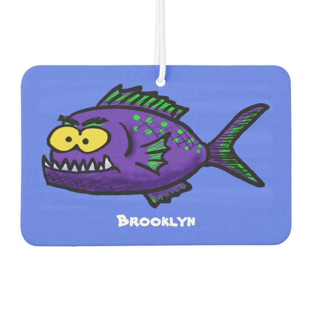 Ambientador Personalizado de pescado piraña (Anverso)