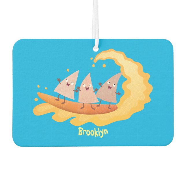 Ambientador Personalizado de surf con chips de maíz de nachos (Anverso)