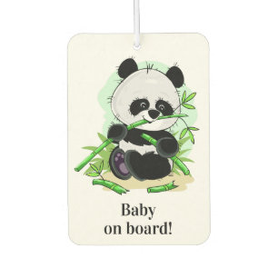 Ambientador Personalizado de texto Cute Panda
