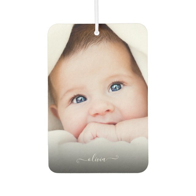 Ambientador Personalizado Foto Nombre del auto Air Freshener (Anverso)