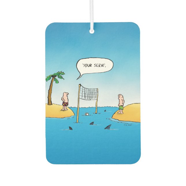 Ambientador Personalizado gracioso de voleibol de tiburones (Anverso)