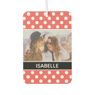 Ambientador Personalizado lindo Red Polka Dot Foto personaliza