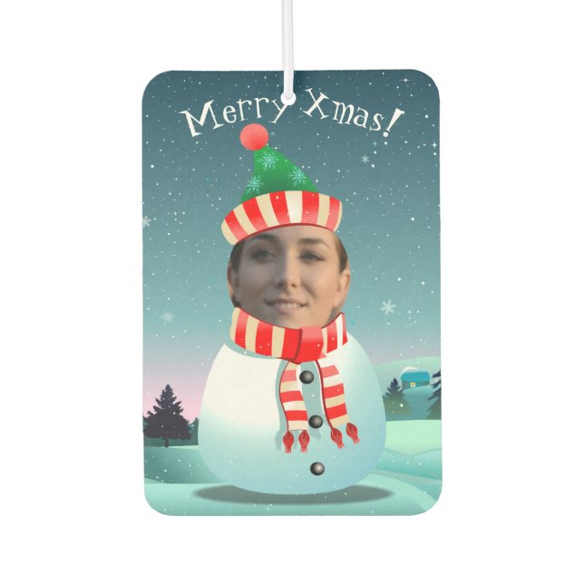 Ambientador Personalizado Snowman con cara de Personalizable (Anverso)