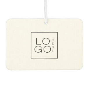 Ambientador Personalizado Square Business Logo Blanco Minimali