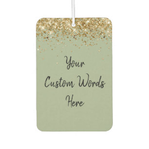 Ambientador Personalizado Tu Cita Aquí Personalizada Sage Gold