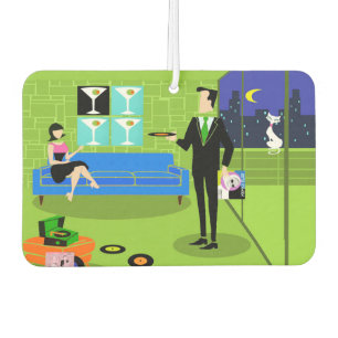 Ambientador Personalizado urbano retro Pareja Aire Freshener