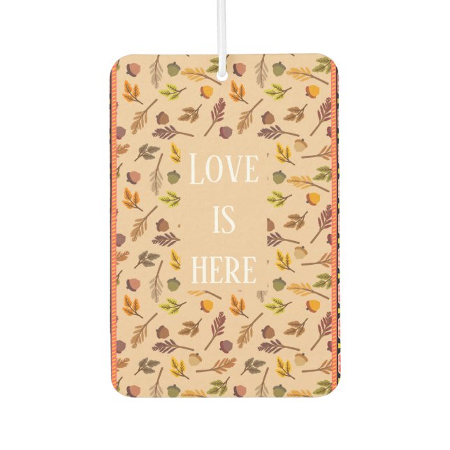 Ambientador Personalized cozy kraft autumn background nature (Anverso)