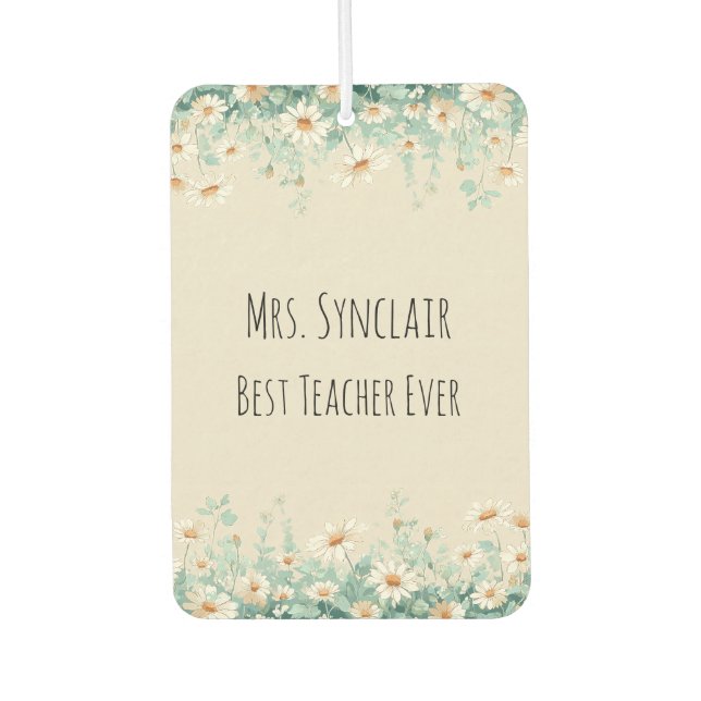 Ambientador Personalized Daisy Teacher Thank You (Anverso)