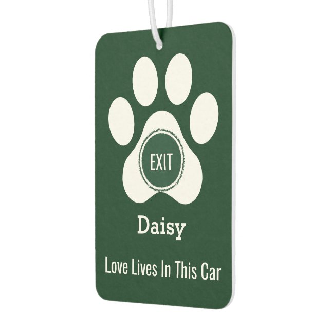 Ambientador Personalized Elegant Pet Paw Dog Love Funny Gift (Izquierda)