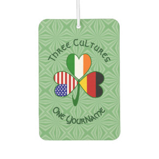Ambientador Personalized German Irish USA Shamrock