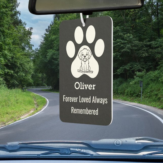 Ambientador Personalized Modern Cute Dog Paw Forever Loved Pet (Subido por el creador)
