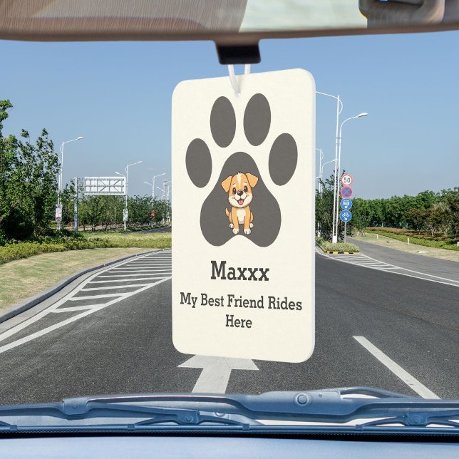 Ambientador Personalized Modern Elegant Funny Pet Paw Dog Name (Subido por el creador)