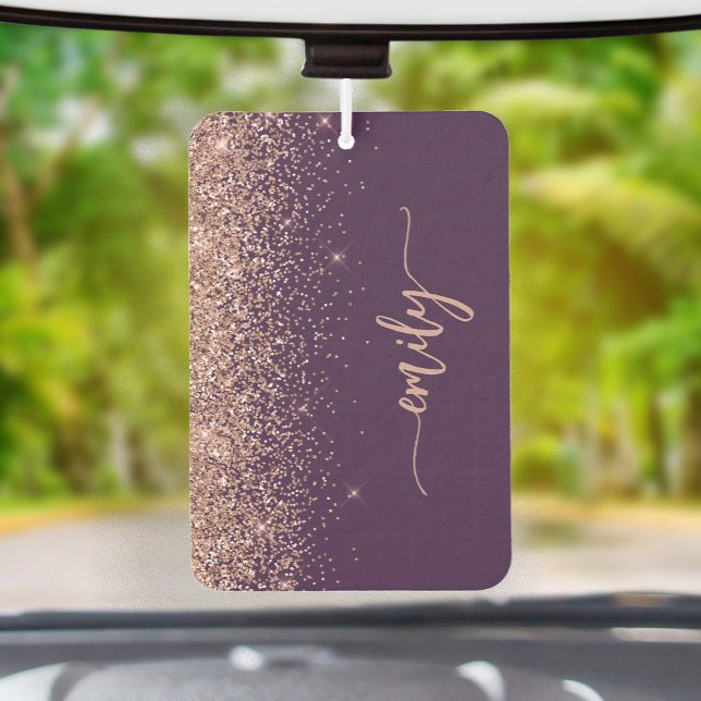 Ambientador Personalized Purple Rose Gold Glitter (Subido por el creador)