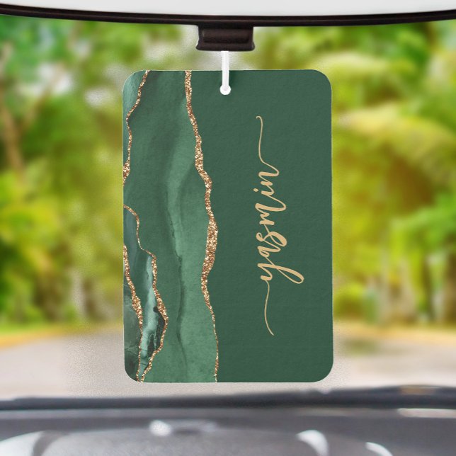 Ambientador Personalized Signature Emerald Green Gold Agate (Subido por el creador)