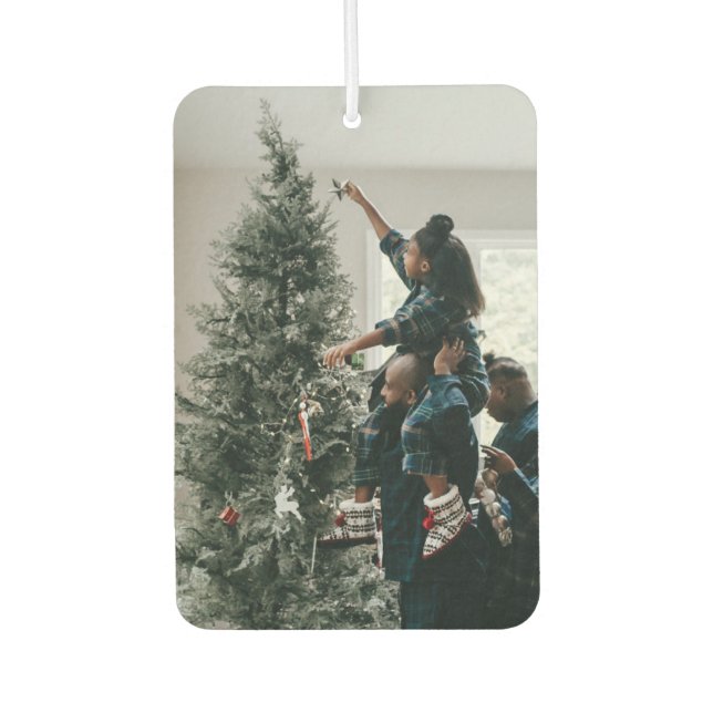 Ambientador Personalized Two Sided Family Christmas Photo  (Anverso)