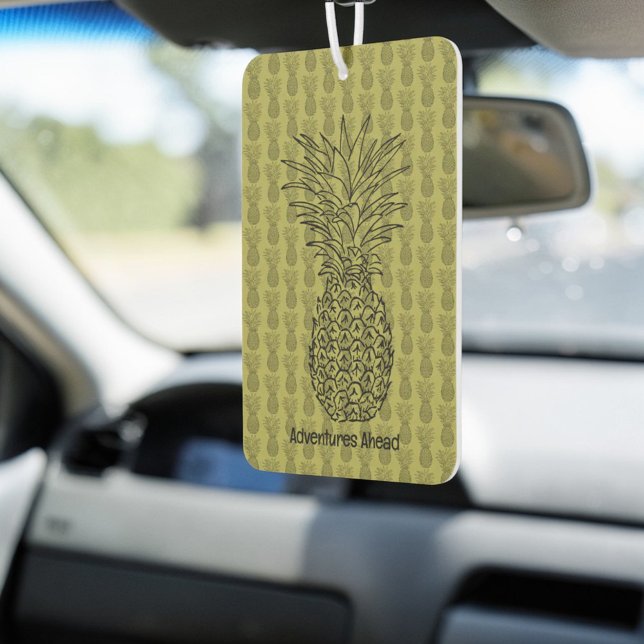 Ambientador Piña sobre patrón de fondo verde (Subido por el creador)