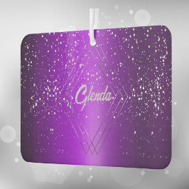 Ambientador Pincel púrpura moderno Metalizado con monograma pl