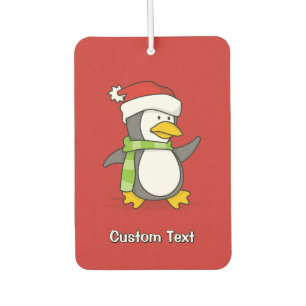 Ambientador Pingüino navidad caminando sobre la nieve