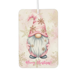 Ambientador Pink Christmas Gnome Gold Snowflakes